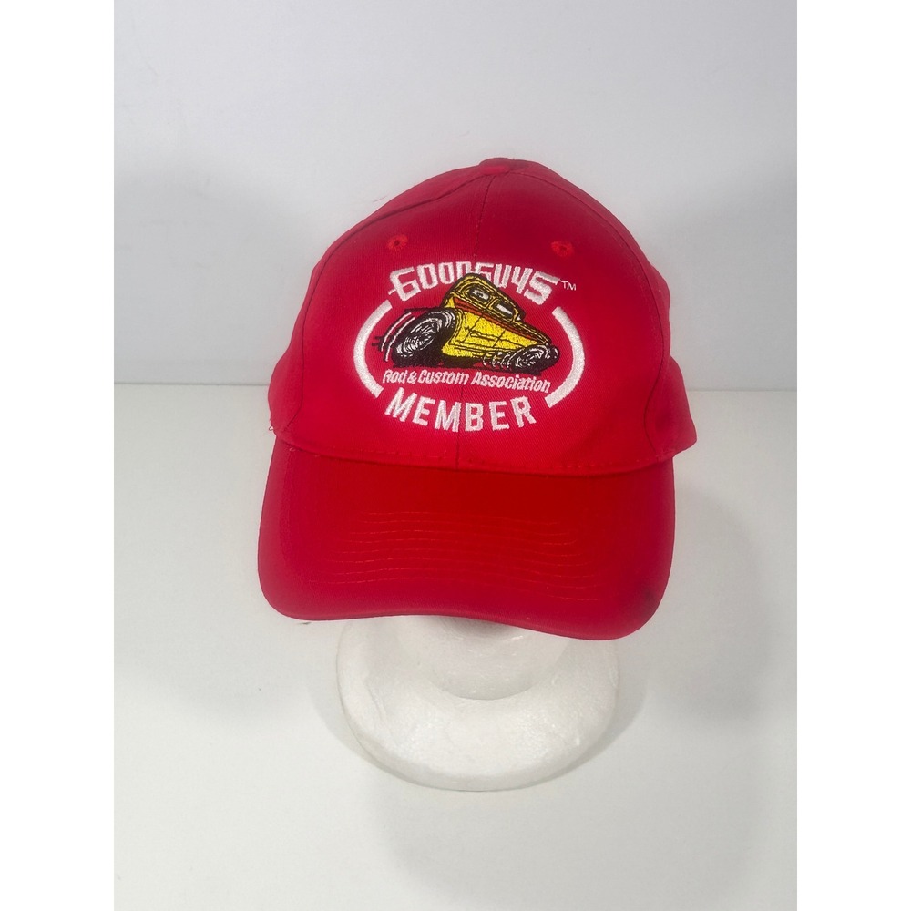 Goodguys Rod & Custom Association Member Hat Red Cotton Adjustable Baseball Cap
